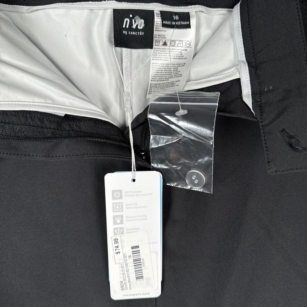 Nivo Womens Black Golf Skort Athletic Skirt with Pockets and Built-in Shorts - Picture 10 of 16